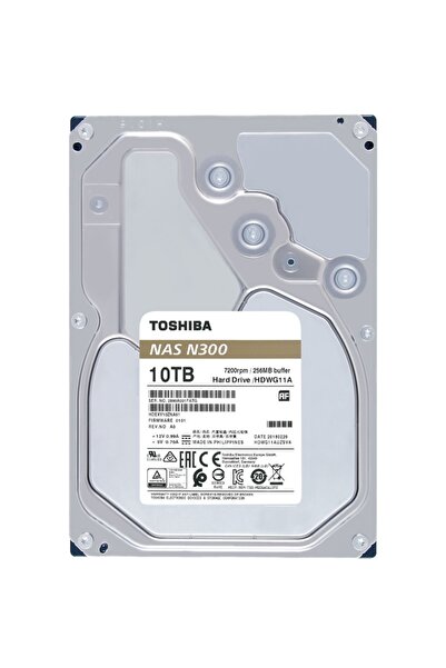 Toshiba N300 Serisi NAS Diski 10TB HDWG11AUZSVA (3 Yıl Distribütör Garantili)...