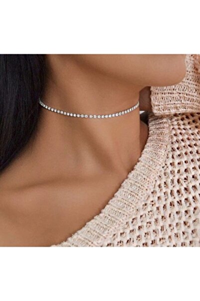 pop up store Kristal Taşlı Choker Kolye