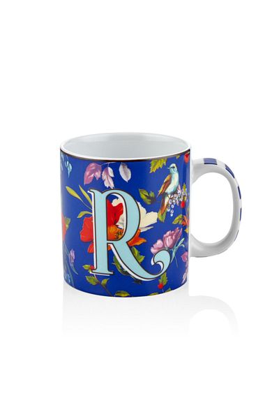 The Mia Floragram Mug Letter R