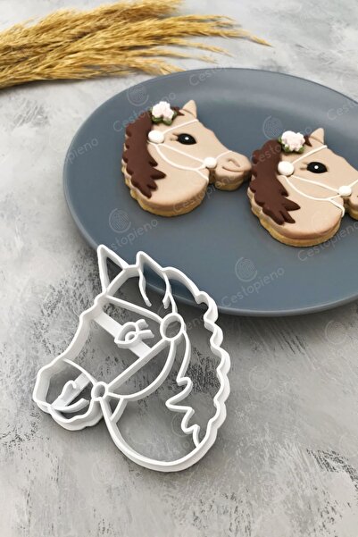 CESTOPİENO قالب كوكي على شكل حصان - أبيض