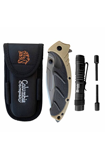 Columbia Tactical Set Fst-3070b Kum Çakı+fener