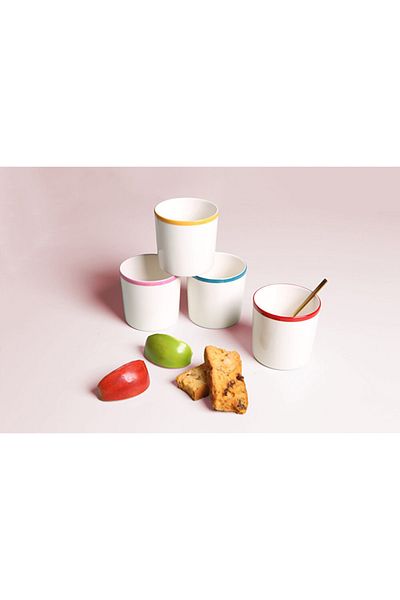Porland Ruby Colors Set of 4 Glasses 230Cc