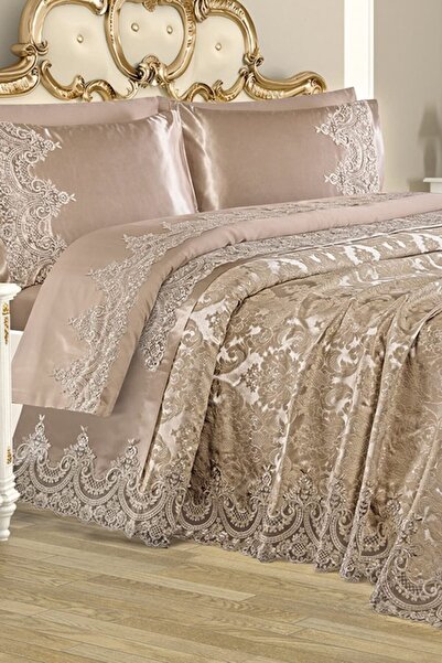 Çeyizci Sokağı طقم زفاف سلطان تشينيل مزدوج 7 قطع