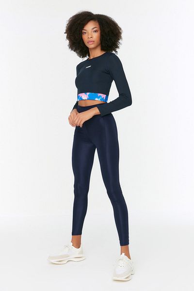 Trendyol Collection Sport-Leggings - Dunkelblau - Hoher Bund