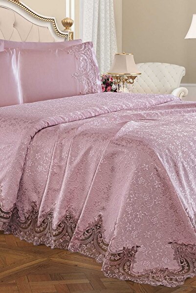 Çeyizci Sokağı Çift Kişilik Prenses Brokar Pike Takımı 6 Parça