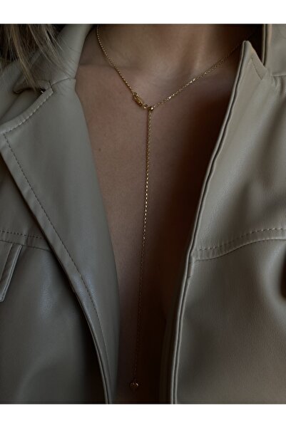 Sade Accessory Burgulu Ucu Kalpli Asansörlü Zincir 60 Cm