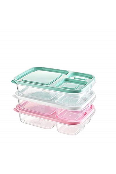 HOBBY LİFE 3-Piece Smart Storage Set - 1.15 Liters, 3 Compartments, Colorful, Bathroom Organization