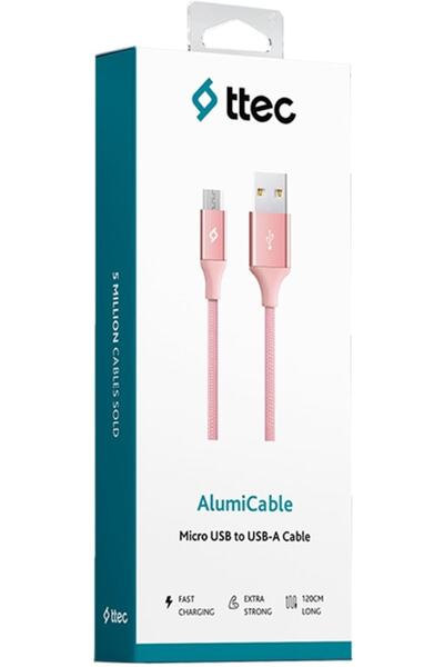 Ttech Ttec Alumicable Micro Usb Şarj Kablosu Rose Altın 2dk11ra