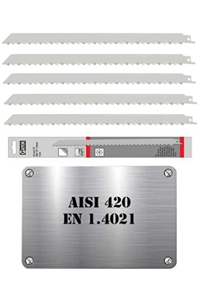 GATOR Gtr903019 5 Adet 30cm Tilki Kuyruğu Et Kemik Kesim Bıçağı Paslanmaz Çelik