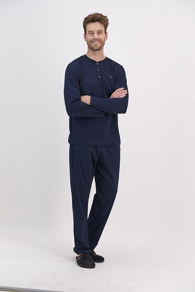 Arnetta Σετ ανδρικής μακρυμάνικη πιτζάμες Basic Navy Blue