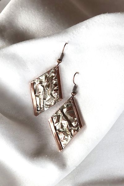 Miray hediyelik Copper Handcrafted Earrings