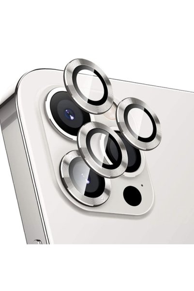 TEKNOPARKTA iPhone 11 Pro Max Compatible Camera Protective Lens Eyepiece Set of 3 with Metal Frame Silver Gray-Silver