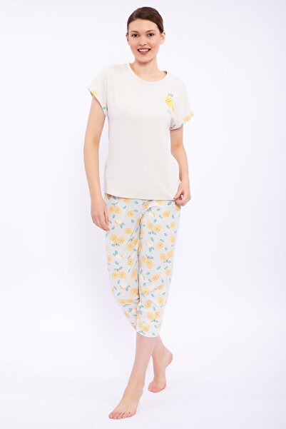 Pierre Cardin Cool Lemon Kremmelanj Kadın Kapri Takım