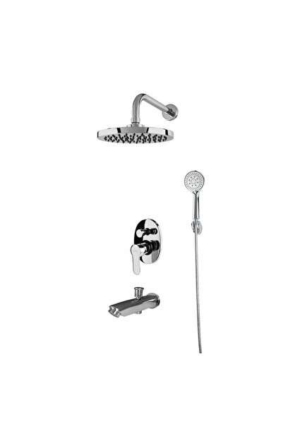 Newarc DOMİNO ANKASTRE BANYO BATARYA VALFLİ GAGALI SET