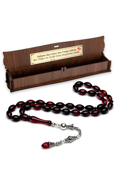 OTTOTESBİH Сребърни мъниста с червени, черни, огнени и кехлибарени молитвени ...