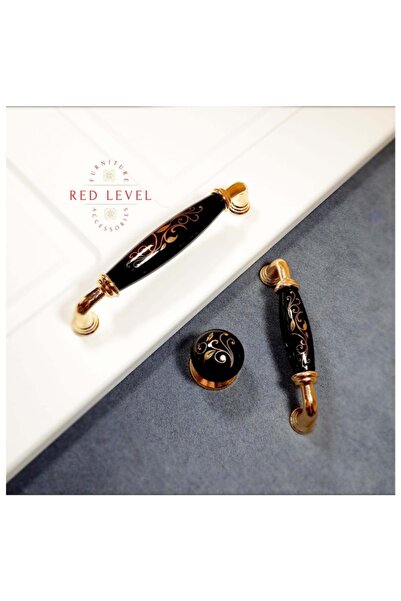 Red Level Yakut 128 mm mâner din porțelan negru modele dulap modern sertar mo...