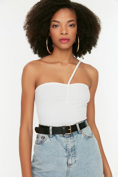 Trendyol Collection Schwarz-brauner Damengürtel mit Schnalle im 2er-Pack TWOAW21KE0125