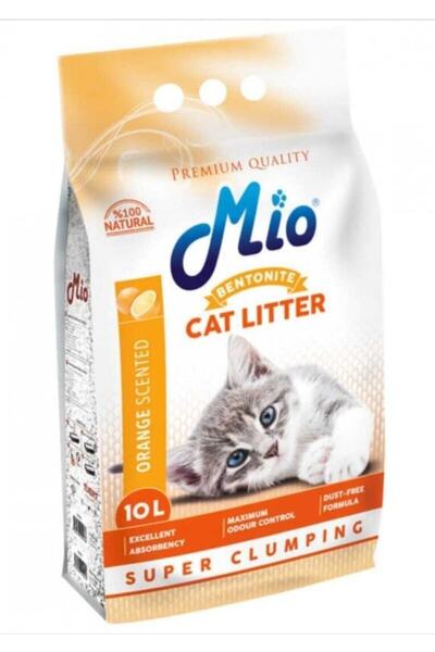 MİO Topaklaşan Ince Taneli Portakal Kokulu Kedi Kumu 10 Litre