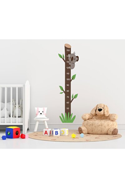Sepet Yıldızı Sevimli Koala Boy Ölçer Sticker 35x135 Cm
