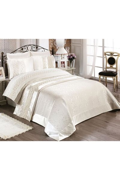 Baktıroğlu tekstil Elite French Laced Blanket Set 6 Pieces