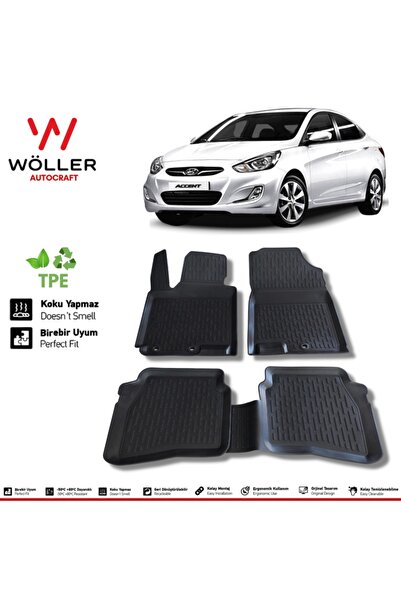 wöller Hyundai Accent Blue Uyumlu Paspas 2011 Sonrası 3d Havuzlu Paspas