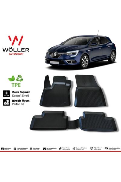 wöller Renault Megane 4 Hatchback Uyumlu Paspas 2016 Sonrası 3d Havuzlu Paspas