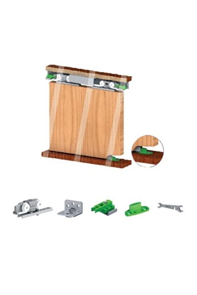 ARON Mepa Sks51 Sürgülü Asma Kapı Sistemi Sürgülü Kapı Mekanizması 2mt Alüminyum (KAPI DAHİL DEĞİLDİR)