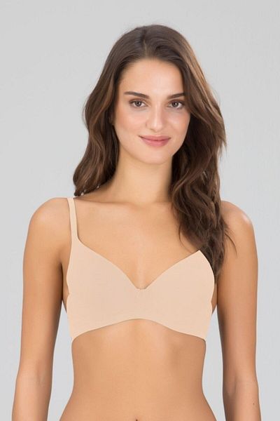 Kom Γυναικείο Μπεζ Underwire Soft Cup σουτιέν