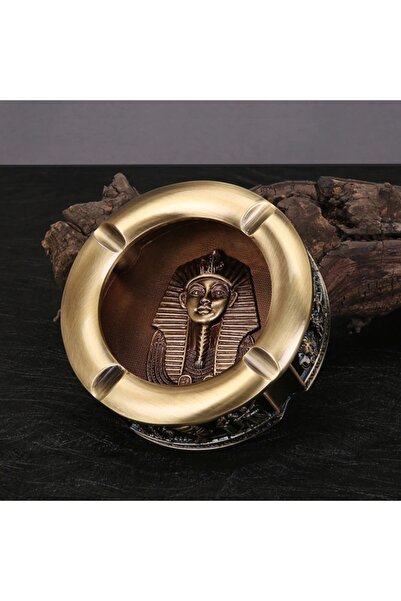Vip Sanat Antik Mısır Dekoratif Kül Tablası Gold Küllük