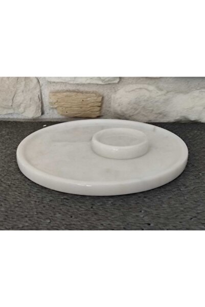 Polen Stone Tavă de prezentare din marmură albă din 2 piese