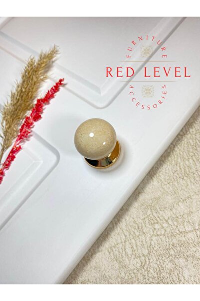 Red Level Asos Düğme Eskitme Krem Porselen Kulp