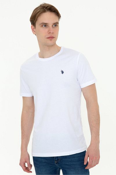 U.S. Polo Assn. Ανδρικό λευκό μπλουζάκι