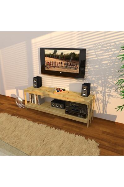 Fokai Wood Midia Solo Açık Ahşap Medya Ünitesi