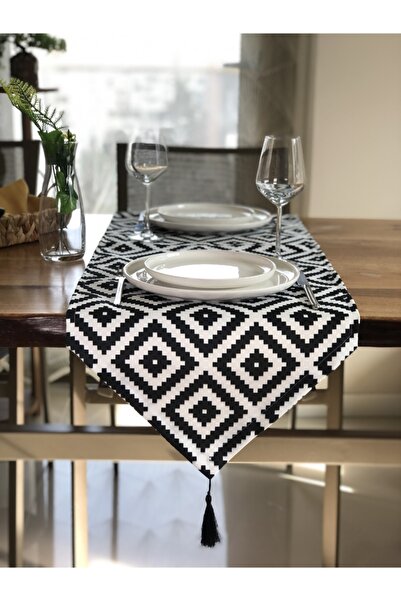 desen tasarım Placemat, Baklava Runner negru