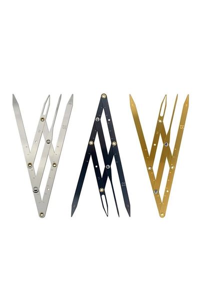 Elea Gold Ratio Ruler Silver Stainless Steel