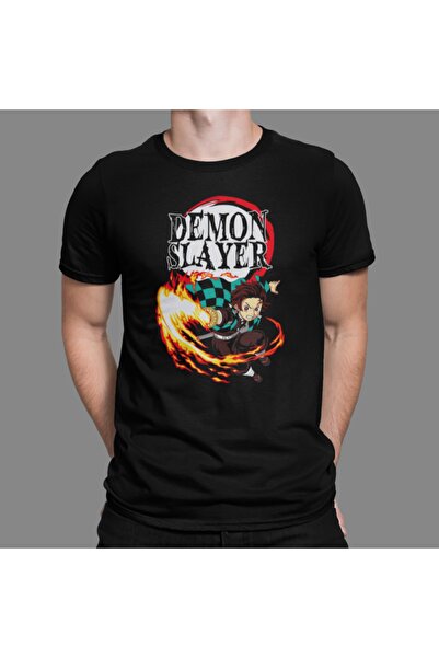 LodosKonsept أنيمي شيطان القاتل تي شيرت طاقم الرقبة