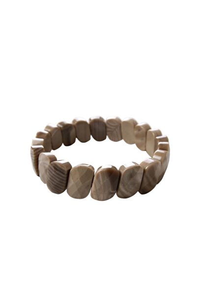 Saff Doğal Taş Sertifikalı Akik Doğal Taş Kare Bileklik 201647