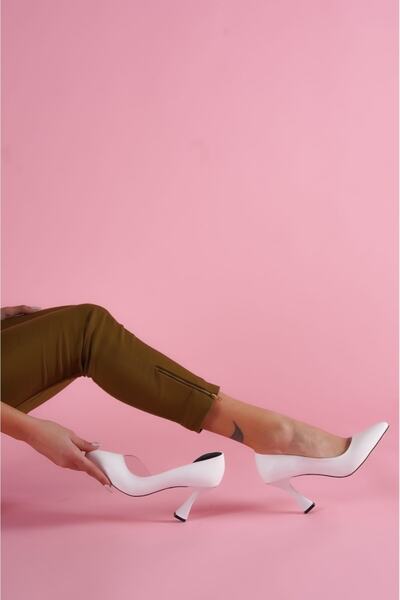 DİVOLYA Violet White Toe Transparent Detaliat Utilizare zilnică Stiletto