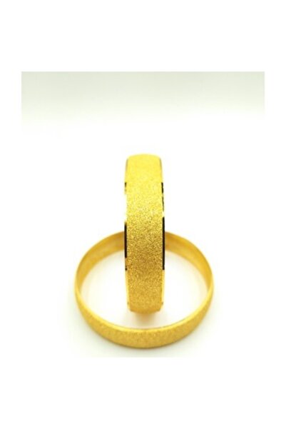 Genel Markalar Altın Kaplama Kumlu Desen Bilezik 2 cm