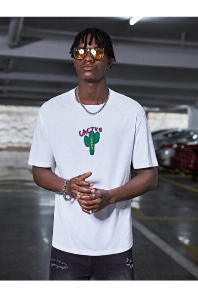 No Plan Μπλουζάκι Cactus Jack Back Printed Λευκό Oversize Unisex μπλουζάκι
