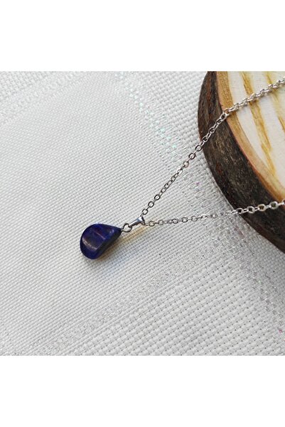 ByKolyeucum قلادة من الحجر الطبيعي من حجر سوداليت غير شكل