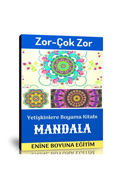Enine Boyuna Eğitim Zor -çok Zor Mandala Boyama Kitabı