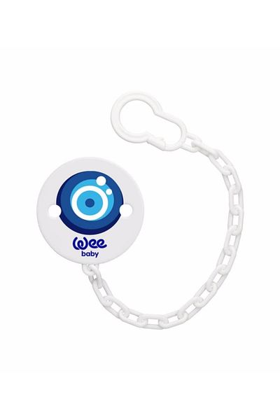 Wee Baby Evil Eye Bead Patterned Pacifier Strap