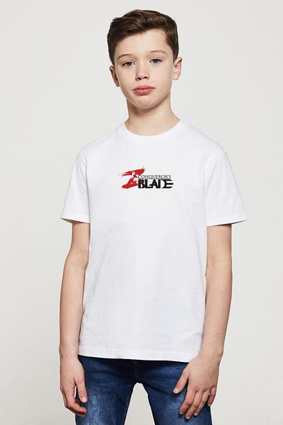 QIVI Tricou alb unisex cu imprimeu Conqueror' Balde