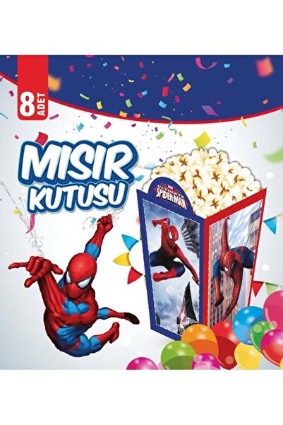 TURKUAZ PARTY Mısır Kutusu - Spiderman - 15x15 Cm