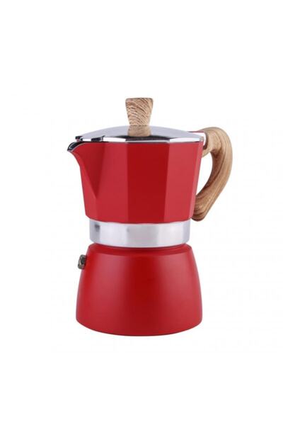 Coffeehutt Aloha King Gt Moka Pot 6 Cup Kırmızı
