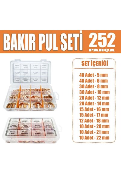 Site Hırdavat 252 Parça Bakır Pul Seti