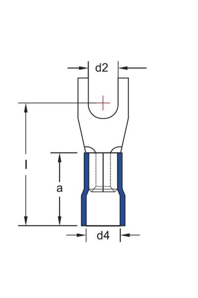 Gwest Gcu6001 Çatal Uçlu Izoleli Kablo Ucu 100 Adet