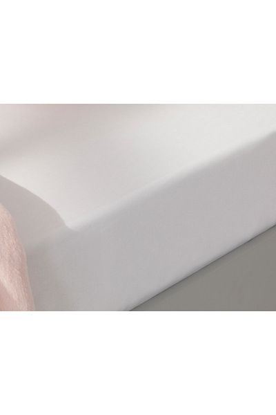 English Home Cearşaf de pat elastic pentru bebeluşi din bumbac moale 70x140 Cm Alb