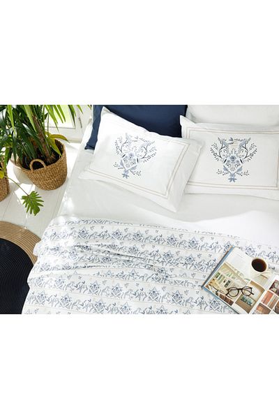 English Home Set Piqué Unică Imprimat Blue Dream Garden - 150x220 Cm